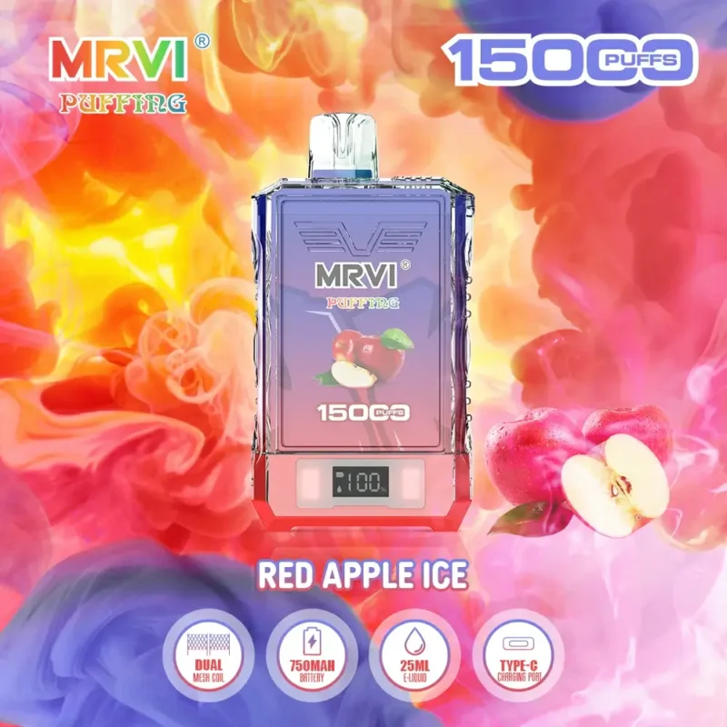 Fabbrica originale MRVI PUFFING 15000 PUFFS 2 5 Nicotina Dual Mesh Coil usa e getta Vape Pen con E Liquid Power Screen Display 6