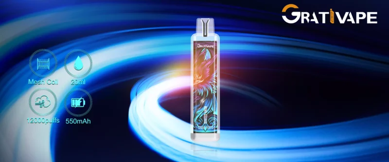Grativape Istorm 12K Puffs Ultimate Blackcurrant Ice Flavor Disposable Vape