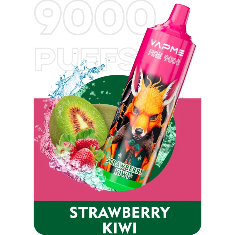 Vapme Fire 9000 soffi 18 sapori in stock con 650 mAh 18ml pre-riempito 0 2 3 5 nicotina all'ingrosso penna da svapo usa e getta con luce RBG 8 scalato