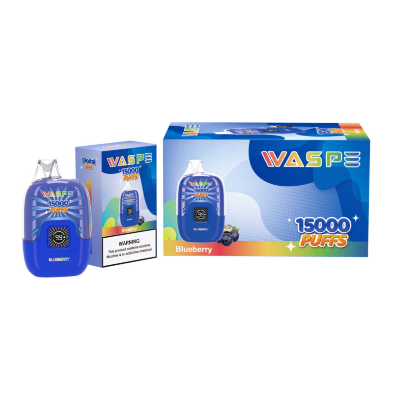 Waspe 15000 Puffs Digital Box Pen Disponível para Vape descartável por atacado do armazém da UE 0 2 3 5 Nicotina 2