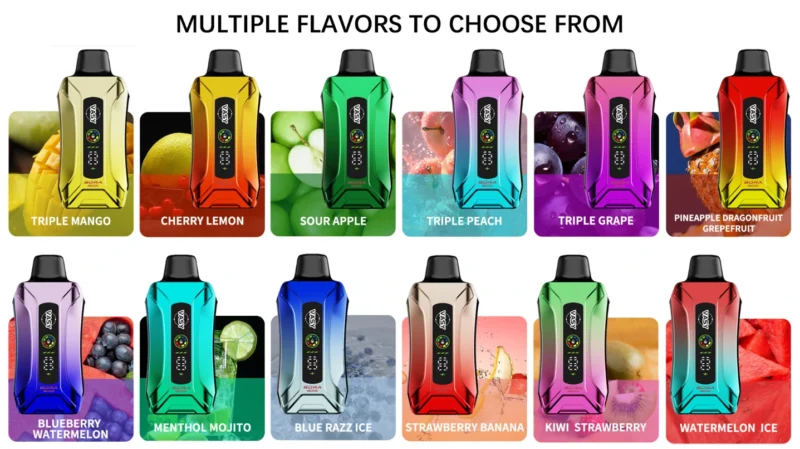 Wholesale VASY SORA 18000 Puffs Disposable Vape Pen with 25ml E-Liquid Multiple Nicotine Options and LED Screen Direct from Factory 2