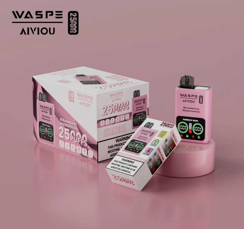 Wholesale WASPE 25000 PUFFS Dual Mesh Disposable Vape Pen with LCD Display 25ml 0 2 5 Nicotine Options 8