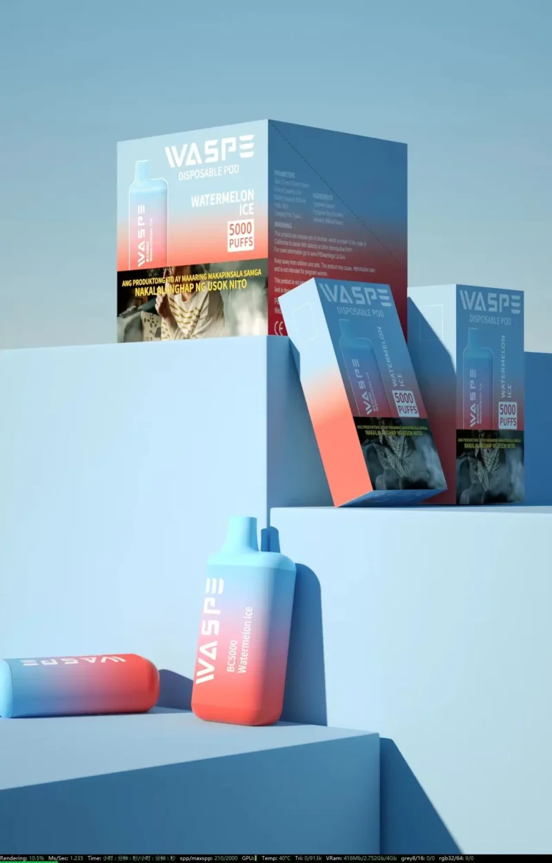 all'ingrosso WASPE 5000 PUFFS usa e getta Vape Pen con nicotina multipla 0% 2% 3% 5% Livelli 13ml Capacità Mesh Coil Type-C Spedizione veloce (6)