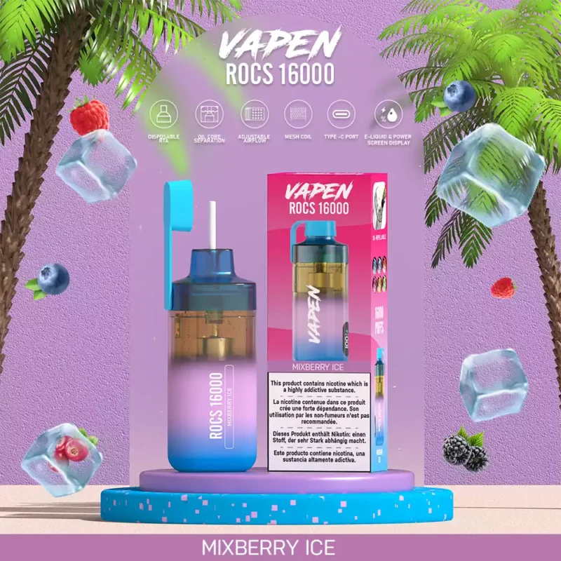VAPEN ROCS 16000 PUFFS Rechargeable 2 5 Low Nicotine Refillable Oil Buy Bulk Wholesale Disposable Vape China Original Factory Shipping 19