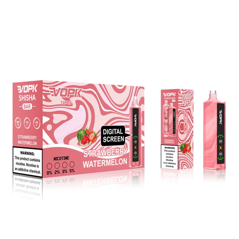 VOPK Shisha BAR 20000 Puffs Wiederaufladbare Einweg Vape Pen Großhandel 0 2 3 5 Low Nikotin LED Bildschirm Original Versand Bulk Buy Best Price 16
