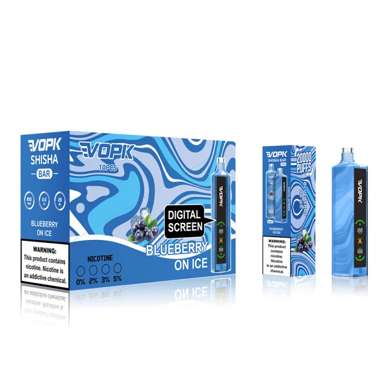 VOPK Shisha BAR 20000 Puffs Rechargeable Disposable Vape Pen Wholesale 0 2 3 5 Low Nicotine LED Screen Original Shipping Bulk Buy Best Price 19
