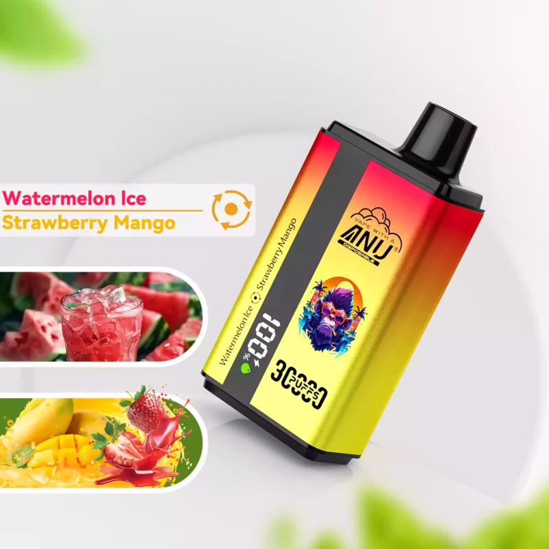 Última Incorporación ANU Doble Sabor 30000 Puffs Vape Desechable Bajo en Nicotina con 10 Sabores Original Compra a Granel al por Mayor 9