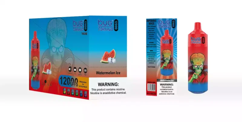 BUG 03 Sans Ecran 12000 Bouffées Caractéristiques Mesh Coil 16ml E Liquid 2 Nicotine Type C Rechargeable LED Display RGB Light With Lanyard 1