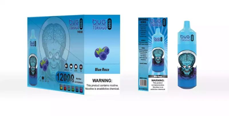 BUG 03 Sans Ecran 12000 Bouffées Caractéristiques Mesh Coil 16ml E Liquid 2 Nicotine Type C Rechargeable LED Display RGB Light With Lanyard 11