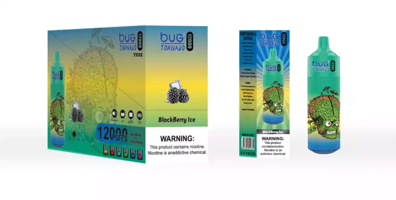 BUG 03 Sans Ecran 12000 Bouffées Caractéristiques Mesh Coil 16ml E Liquid 2 Nicotine Type C Rechargeable LED Display RGB Light With Lanyard 2