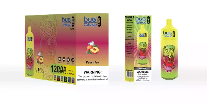 BUG 03 Sans Ecran 12000 Bouffées Caractéristiques Mesh Coil 16ml E Liquid 2 Nicotine Type C Rechargeable LED Display RGB Light With Lanyard 5