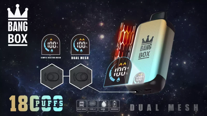 Bang Box 18000 Puffs Premium nieuw product LED Display oplaadbare wegwerp vape met verbeterde prestaties (16)