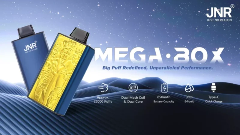 JNR Mega Box 25000 Puffs Vape Desechable 20MG 50 MG Y Sin Nicotina (3)